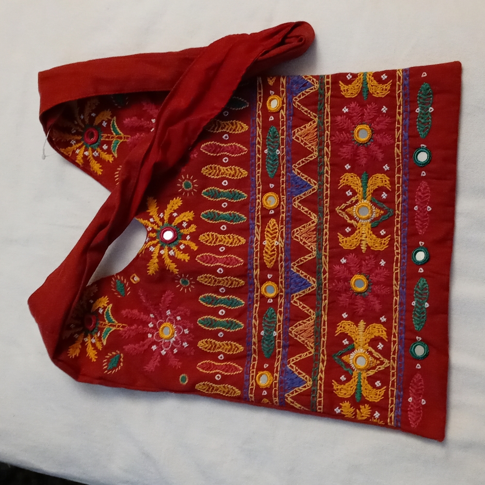 Embroidered Crossbody Bag